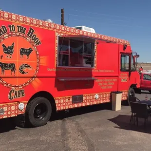 a red food truck