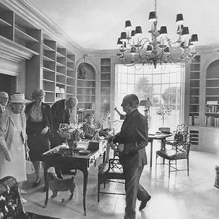 George Headley, greeting visitors in the Library.