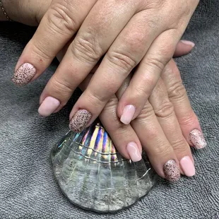Gel polish mani on my client.