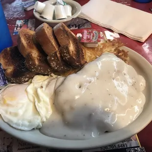 Chicken fried steak n eggs...Grand!