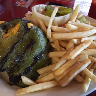 Diablo burger &amp; fries!