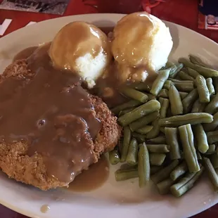 Chicken fried steak dinner!
