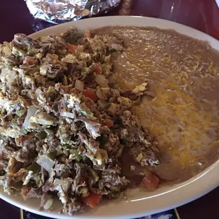 Machaca and eggs! So so good and look at all that Machaca! It covers half the plate and piled high! My new fav spot!