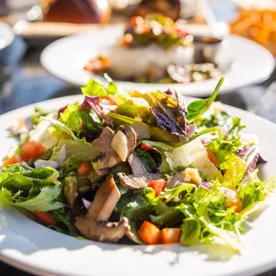 a plate of salad