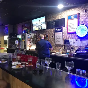 Fully loaded bar with daily specials and friendly bar staff.