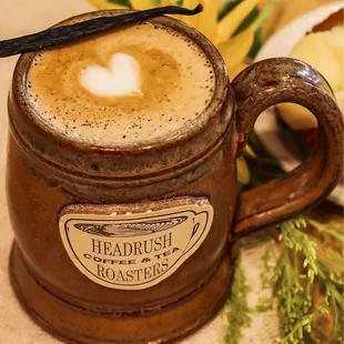 Pumpkin vanilla chai, featuring our beloved housemade chai with a perfect blend of fall spices.