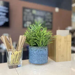 Decorations at the ordering counter