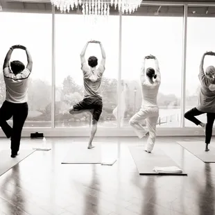 Yoga in our lounge