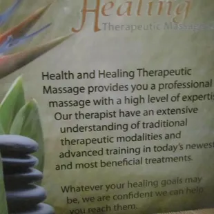 Health and Healing's Mission Statement
