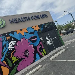 Outside the building