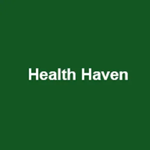 a green background with the words health haven