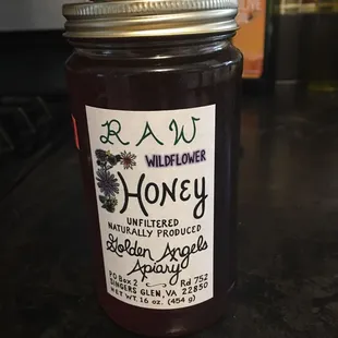 a jar of wildflower honey
