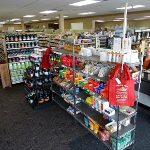 a woman shopping in a grocery store