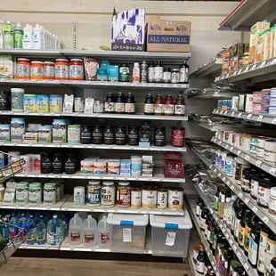 a grocery store with shelves full of products