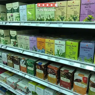 Variety of teas