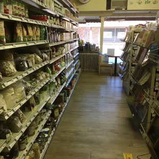 a view of a grocery store aisle