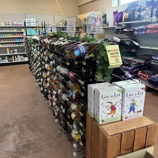 a grocery store aisle with a variety of products