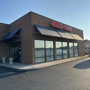 the outside of a health foods store