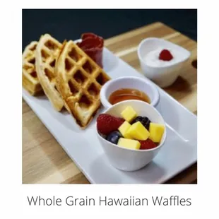 Hawaiian waffles with Greek Yogurt