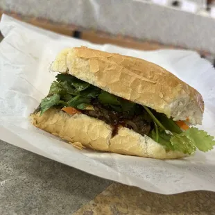 Pho sandwich (pulled beef)
