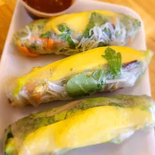 Avocado &amp; Mango banh mi rolls $7.95
