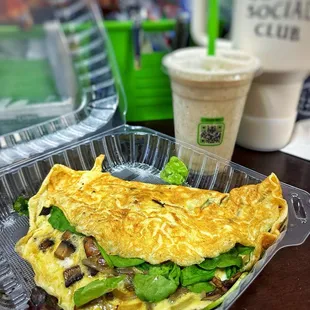 Power Omelette &amp; Date Shake Protein