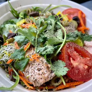 Double salmon bowl