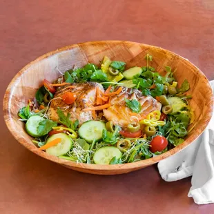 Quinoa Bowl + Grilled Salmon
