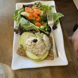 Open-faced Chicken Salad Sandwich