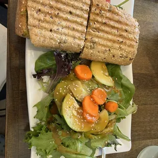 Tomato, Mozzarella, Spinach, and Basil Aioli Panini