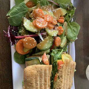 roasted veggies panini