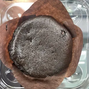 Yummy black cocoa muffin