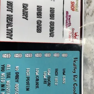 a menu for a restaurant