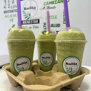 Popeye smoothie spinach, pinapple, plant based protein