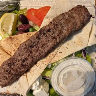 $11.99 for 1 kebab $15.99 for 2 on the Greek salad