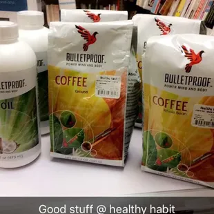 Bulletproof coffee sold here!