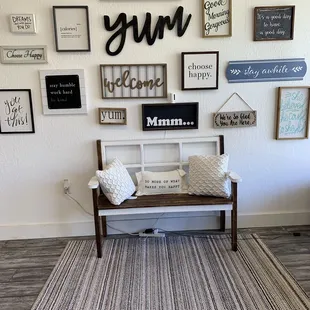 Adorable decor inside.