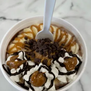 Chocolate Peanut Butter Banana Bowl