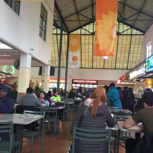 Inside Jamaica Market food court.