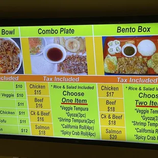 menu, donuts