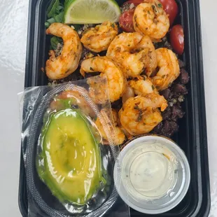 a meal in a plastic container