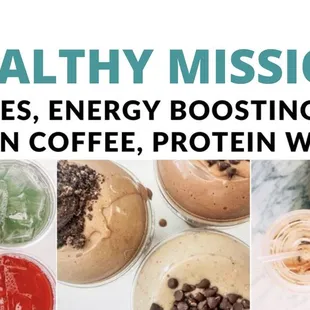 a variety of smoothie ingredients