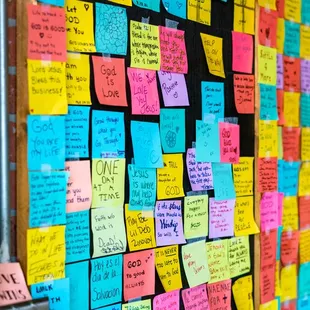 Prayer Wall, Leave a Post-It or Take a Post-It