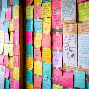 Prayer Wall, Leave a Post-It or Take a Post-It