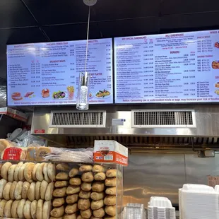 a variety of donuts on display