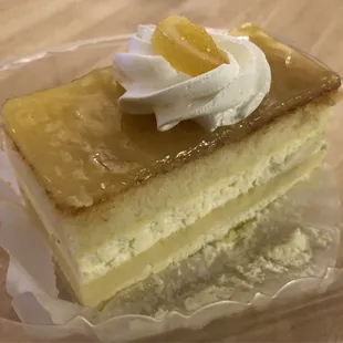 Delicious lemon cake from the dessert case.