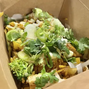 Veggie fried rice with tofu