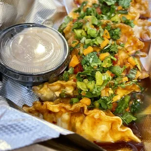 Potstickers with yum yum sauce