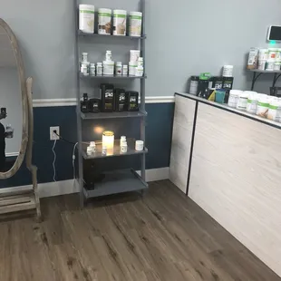 the inside of a beauty salon