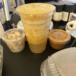 side of turkey for the salad, The Fighter juice, and there's that chipotle dressing. Solid meal